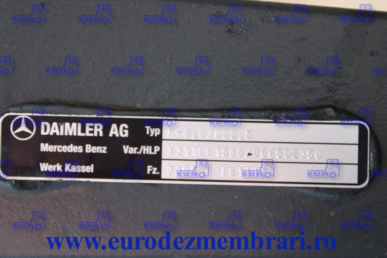 AXA FATA F8-0-C22,5 MERCEDES ACTROS A9633310101, X311001580, 066502350 - Predná náprava pre Nákladné auto: obrázok 3 AXA FATA F8-0-C22,5 MERCEDES ACTROS A9633310101, X311001580, 066502350 - Predná náprava pre Nákladné auto: obrázok 3