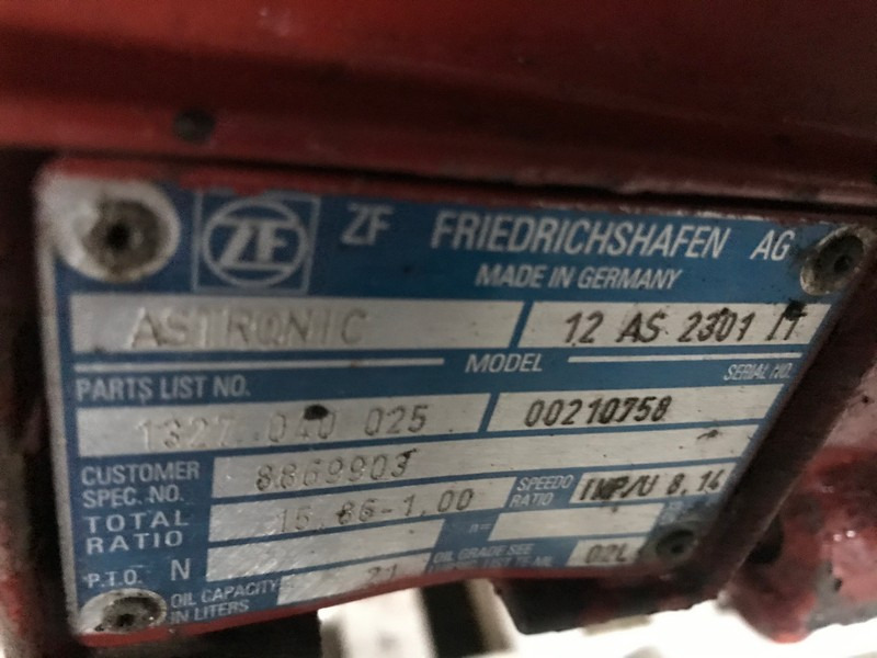 CUTIE DE VITEZE ZF 12 AS 2301 IT R=15,86-1,00 - Prevodovka pre Nákladné auto: obrázok 3 CUTIE DE VITEZE ZF 12 AS 2301 IT R=15,86-1,00 - Prevodovka pre Nákladné auto: obrázok 3