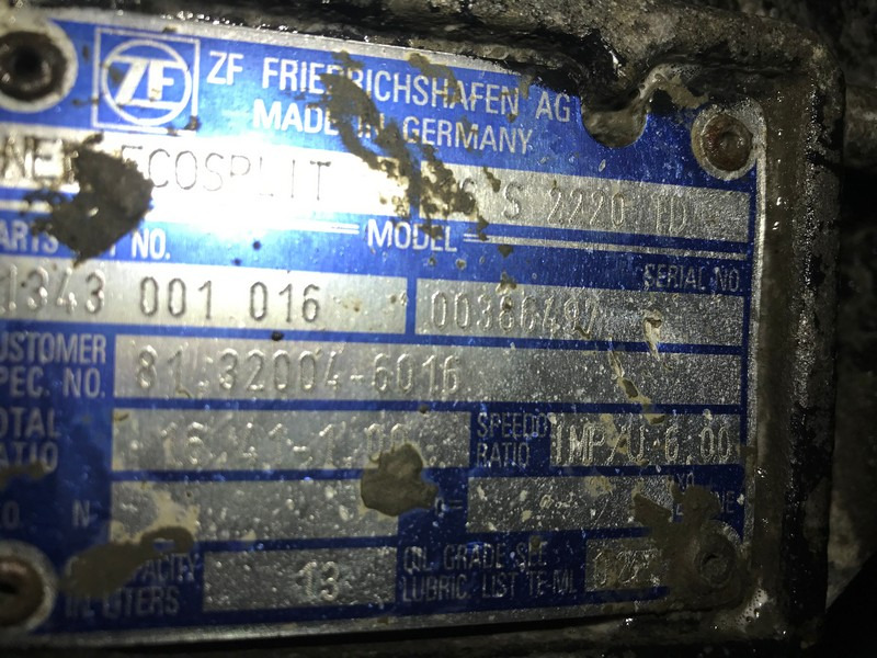 CUTIE DE VITEZE ZF 16 S 2220 TD R=16,41-1,00 - Prevodovka pre Nákladné auto: obrázok 3 CUTIE DE VITEZE ZF 16 S 2220 TD R=16,41-1,00 - Prevodovka pre Nákladné auto: obrázok 3