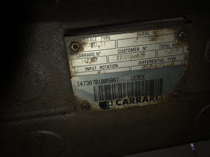 Claas CARRARO AXLE TYPE 20.11 - Náprava a diely: obrázok 3 Claas CARRARO AXLE TYPE 20.11 - Náprava a diely: obrázok 3