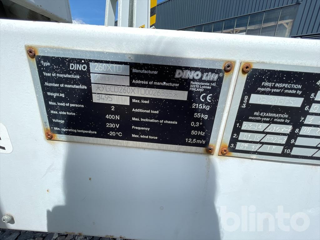 Dino 260 XTD - Kĺbová pracovná plošina: obrázok 5 Dino 260 XTD - Kĺbová pracovná plošina: obrázok 5