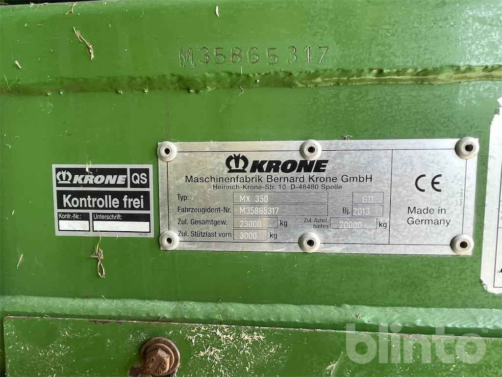 Krone MX 350 GD (2013) - Zberací voz: obrázok 5 Krone MX 350 GD (2013) - Zberací voz: obrázok 5