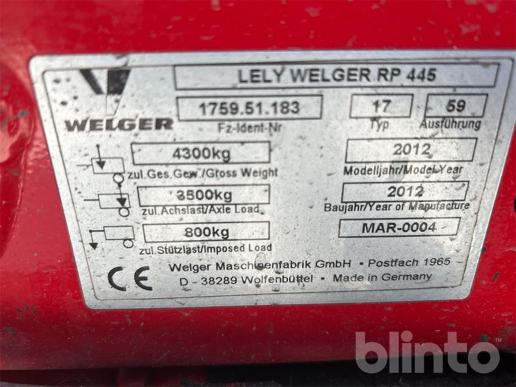 Lely Welger RP 445 (2012) - Lis na okrúhle balíky: obrázok 5 Lely Welger RP 445 (2012) - Lis na okrúhle balíky: obrázok 5