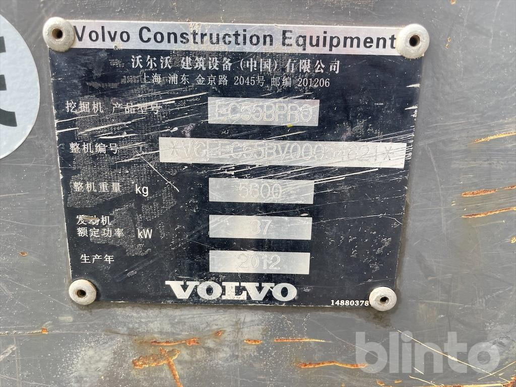 VOLVO EC55B PRO - Mini rýpadlo: obrázok 5 VOLVO EC55B PRO - Mini rýpadlo: obrázok 5