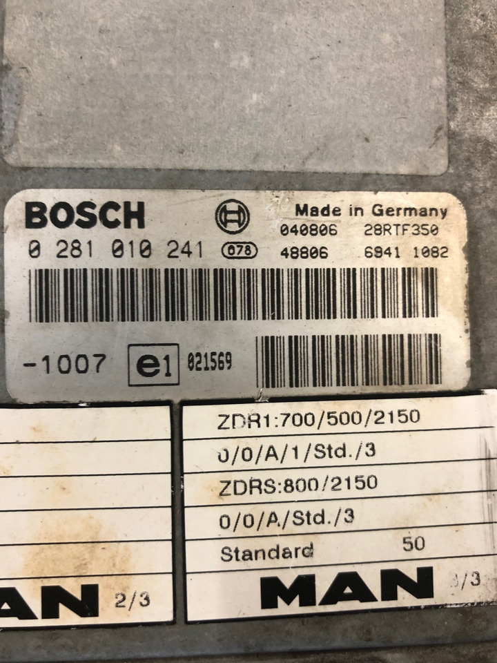CENTRALINA EDC - RIF. BOSCH 0281010241 - RIF. MAN 51116157267 - Riadiaca jednotka: obrázok 2 CENTRALINA EDC - RIF. BOSCH 0281010241 - RIF. MAN 51116157267 - Riadiaca jednotka: obrázok 2