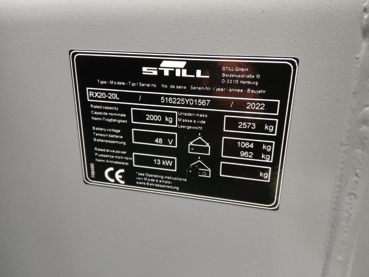 Elektrický vysokozdvižný vozík Still RX20-20L: obrázok 10 Elektrický vysokozdvižný vozík Still RX20-20L: obrázok 10