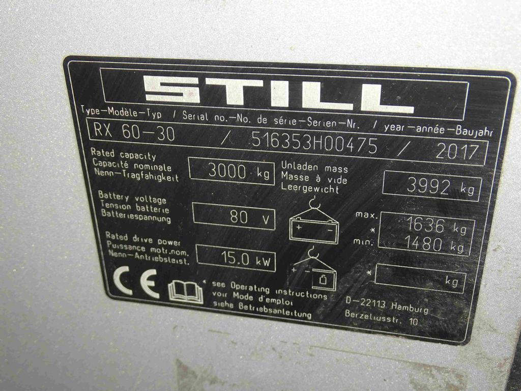 Still RX60-30 - Elektrický vysokozdvižný vozík: obrázok 5 Still RX60-30 - Elektrický vysokozdvižný vozík: obrázok 5