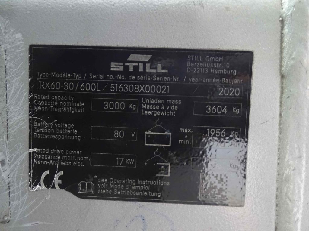 Still RX60-30L/600 - Elektrický vysokozdvižný vozík: obrázok 5 Still RX60-30L/600 - Elektrický vysokozdvižný vozík: obrázok 5