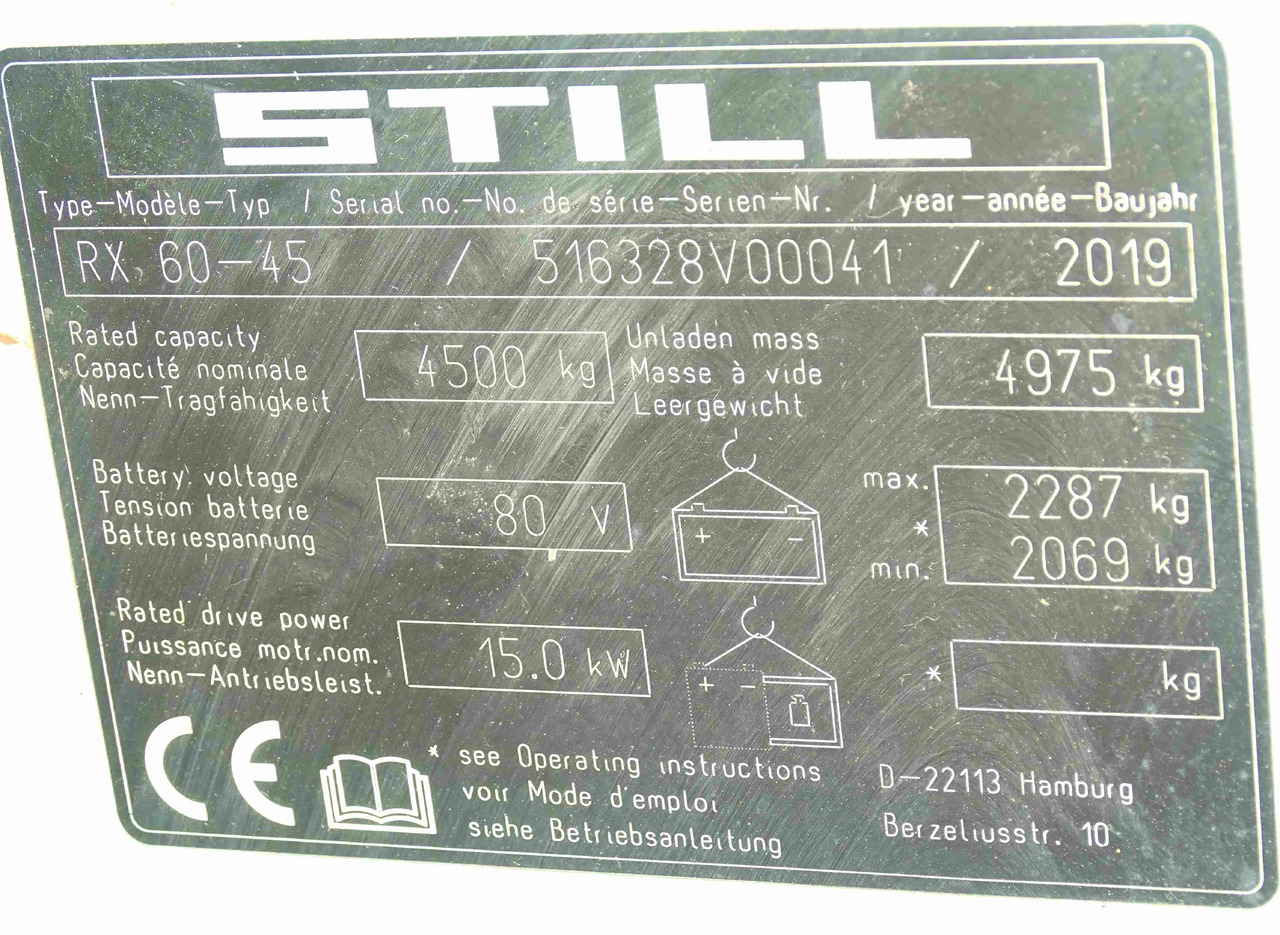 Still RX60-45 - Elektrický vysokozdvižný vozík: obrázok 5 Still RX60-45 - Elektrický vysokozdvižný vozík: obrázok 5
