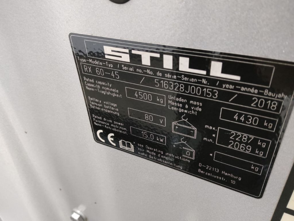 Still RX60-45 - Elektrický vysokozdvižný vozík: obrázok 5 Still RX60-45 - Elektrický vysokozdvižný vozík: obrázok 5