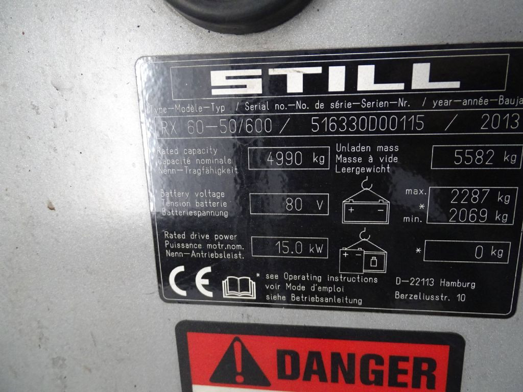 Still RX60-50/600 - Elektrický vysokozdvižný vozík: obrázok 5 Still RX60-50/600 - Elektrický vysokozdvižný vozík: obrázok 5