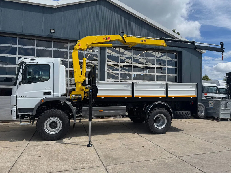 Mercedes-Benz Atego Atego 1725 4x4 Flatbed with Hyva HB120 Crane - Auto s hydraulickou rukou: obrázok 1 Mercedes-Benz Atego Atego 1725 4x4 Flatbed with Hyva HB120 Crane - Auto s hydraulickou rukou: obrázok 1