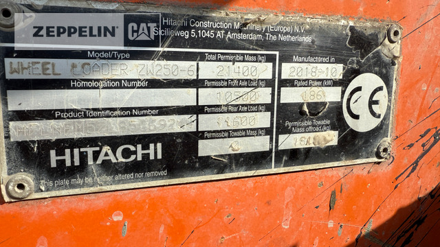 Hitachi ZW250-6 - Kolesový nakladač: obrázok 5 Hitachi ZW250-6 - Kolesový nakladač: obrázok 5