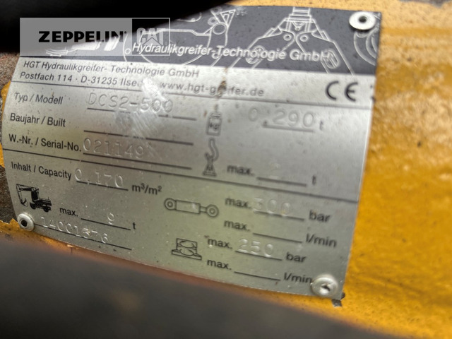 Hydraulik-Greifer-Technologie Greifer ZZ2-400 - Dvojčeľusťový drapák: obrázok 4 Hydraulik-Greifer-Technologie Greifer ZZ2-400 - Dvojčeľusťový drapák: obrázok 4